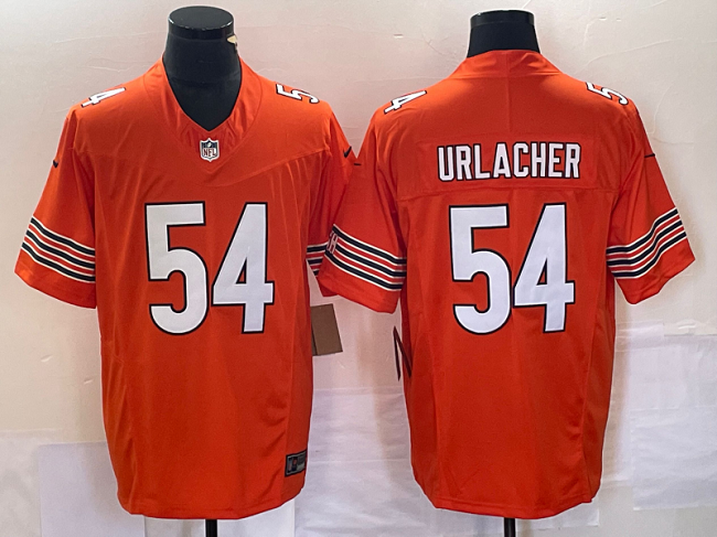 Men's Chicago Bears #54 Brian Urlacher Orange 2023 F.U.S.E. Vapor Untouchable Limited Stitched Football Jersey Men's Chicago Bears #54 Brian Urlacher Orange 2023 F.U.S.E. Vapor Untouchable Limited Stitched Football Jersey